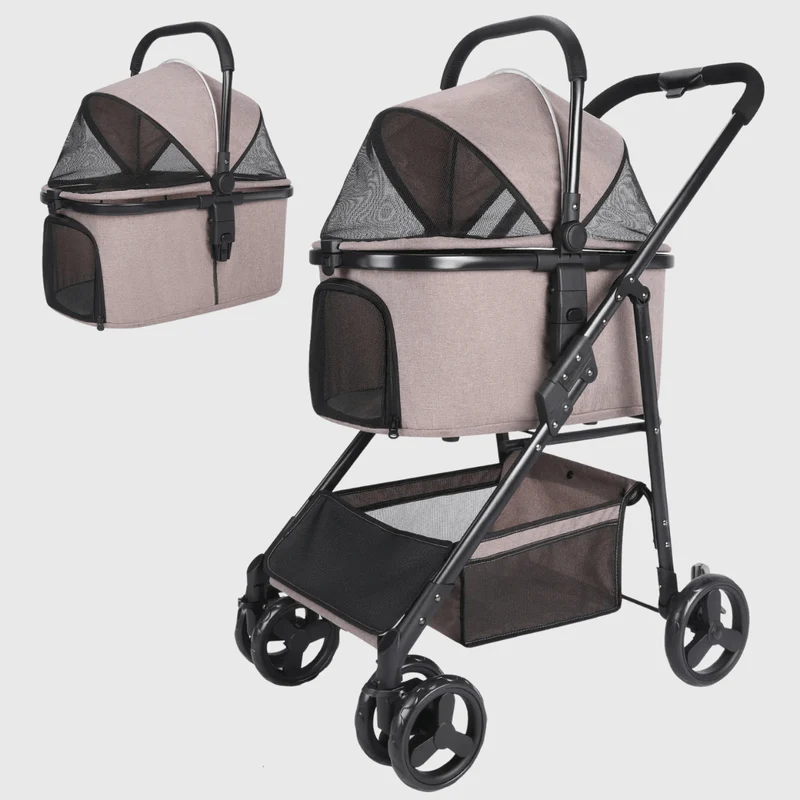 Poussette Chien Senior Confortable Pliable