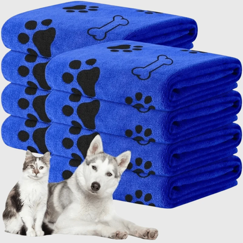 Serviette Pattes Chien Microfibre 60x100cm