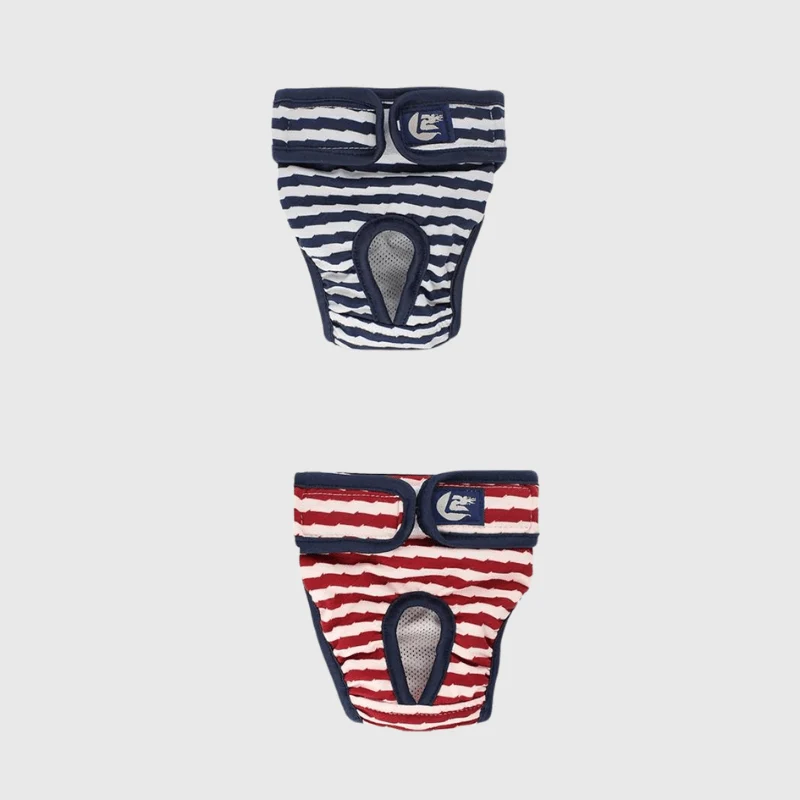 Culotte Hygiénique Rayée Chien Lot 2