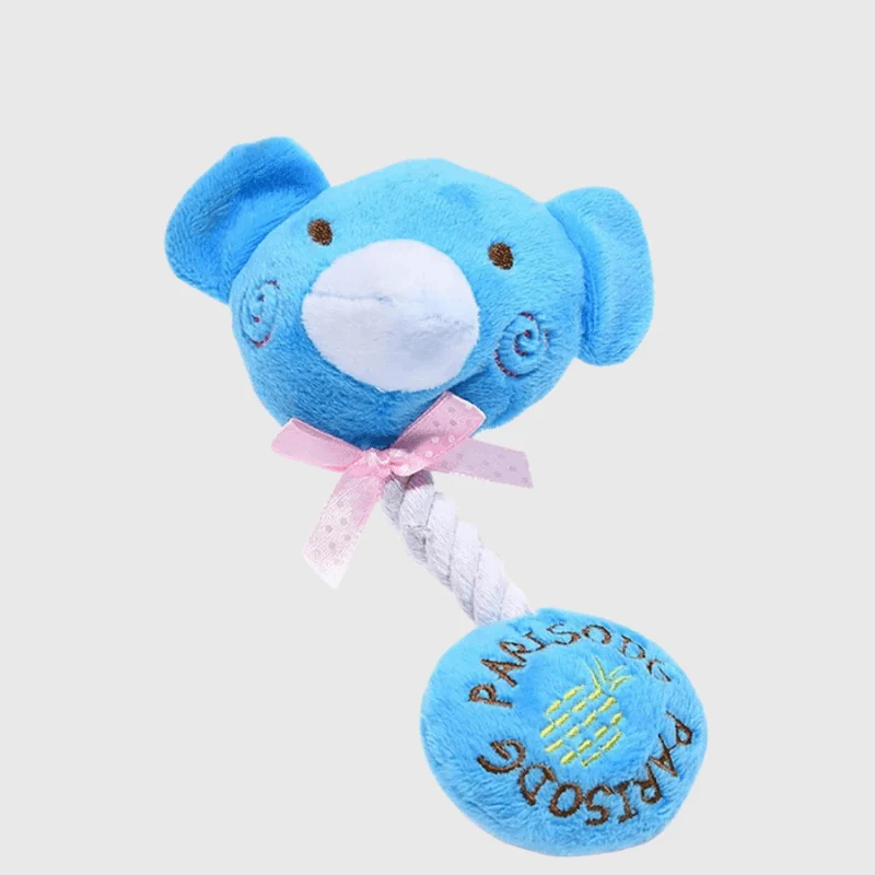 Peluche Résistante Chien Destructeur Bleu 15cm