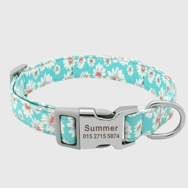 Collier Nylon Personnalisé Gravé Chien Molosse