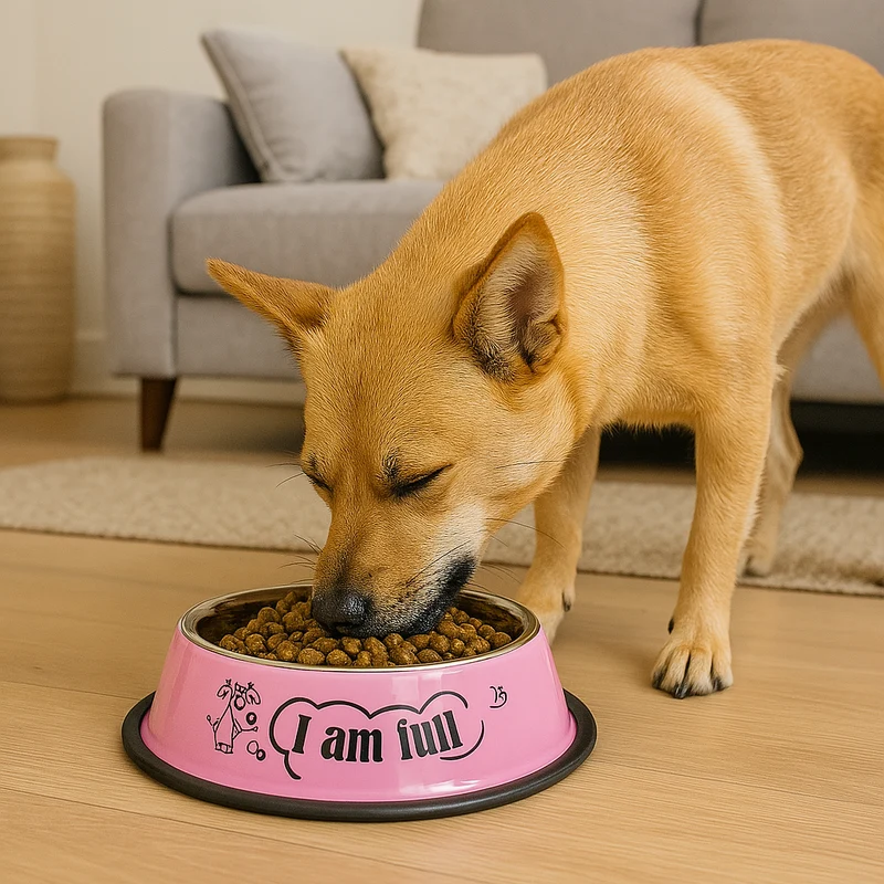 Gamelle Inox Rose Antidérapante Gros Chien