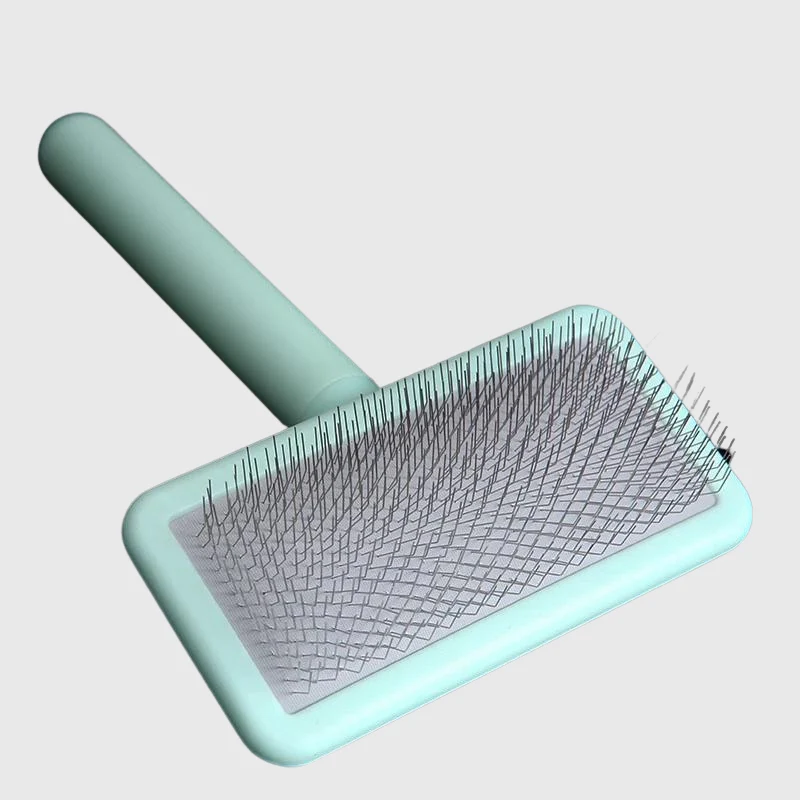 Brosse Poil Court Chien Ergonomique Vert