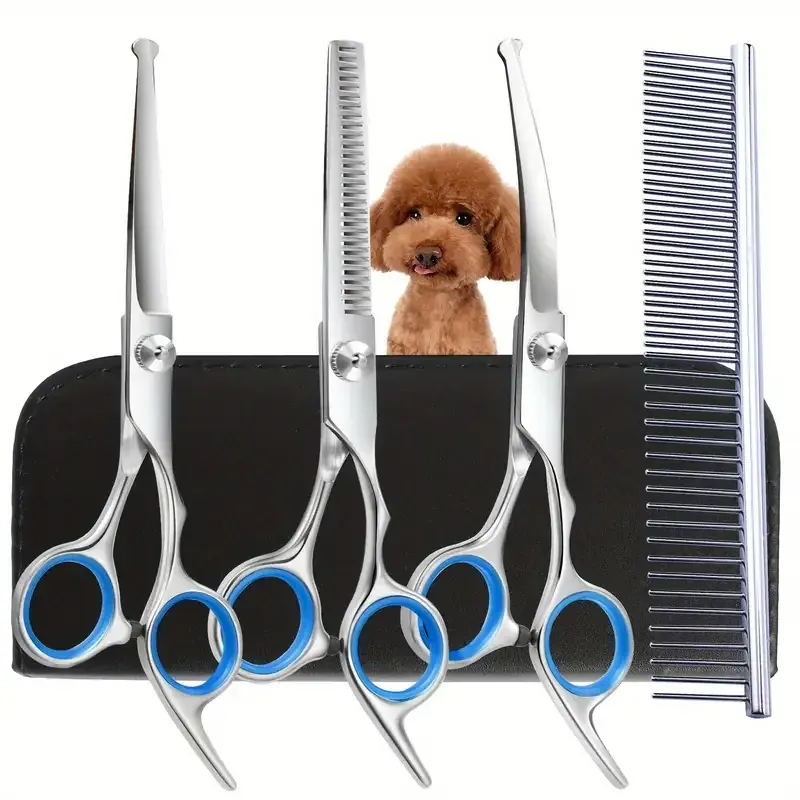 Kit Ciseaux Toilettage Professionnel Chien Inox