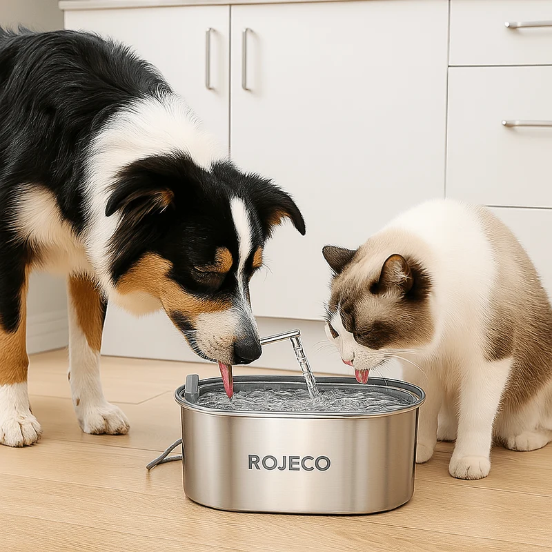 Fontaine Eau Inox Filtrée Gros Chien 3L