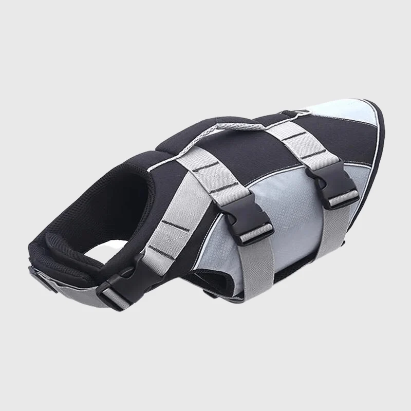Gilet Sauvetage Gros Chien Gris Réfléchissant
