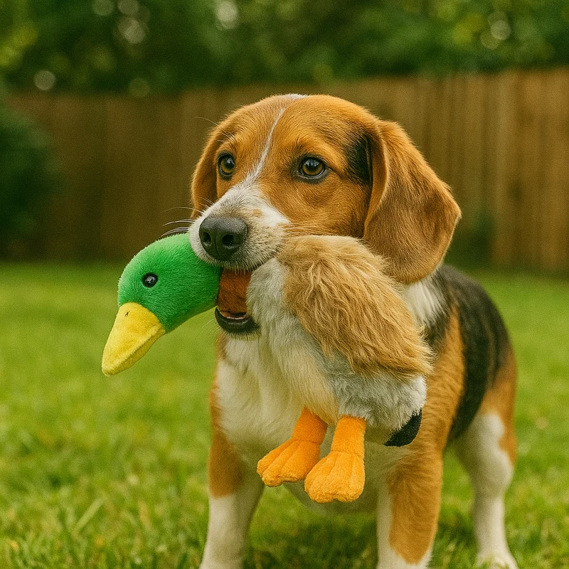 Jouet Canard Peluche Siffleur Chien