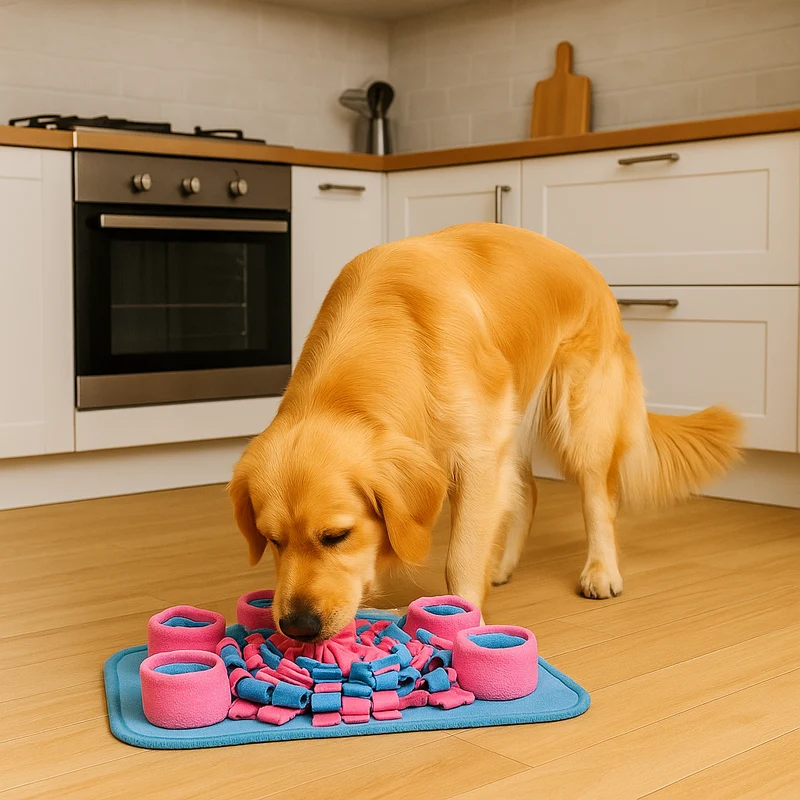 Tapis Fouille Olfactif Bicolore 45cm Chien