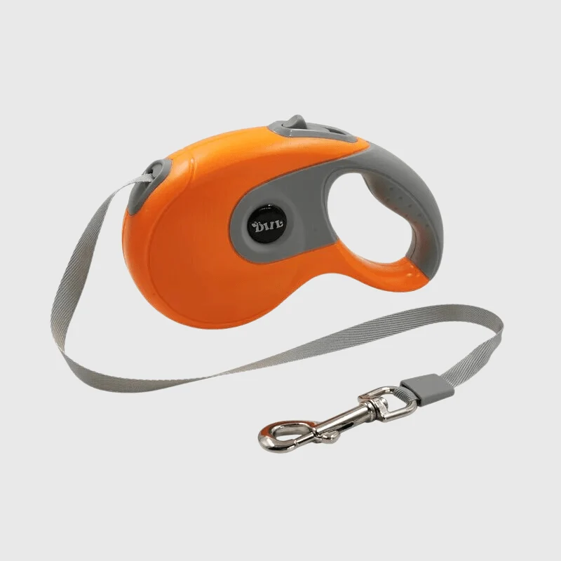 Laisse Rétractable Orange Chien 3m 5m 8m