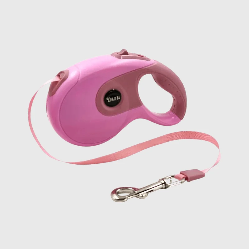 Laisse Enrouleur Rétractable Rose Chien