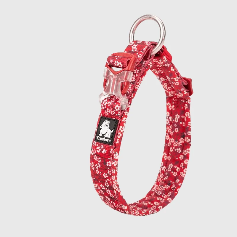 Collier Nylon Réfléchissant Fleuris Gros Chien