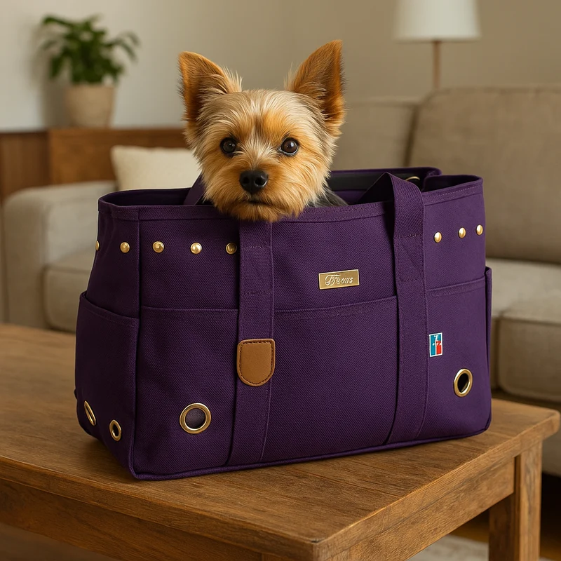 Caisse Transport Chien Pliable Violet Compact