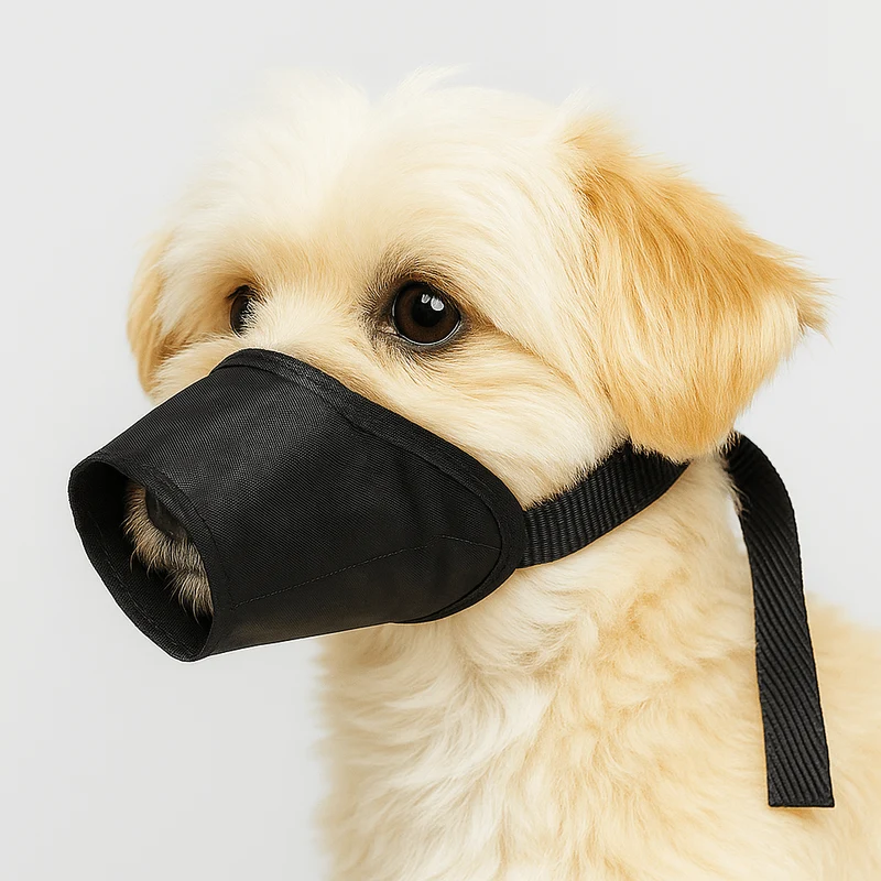 Muselière Nylon Réglable Sécurité Chien