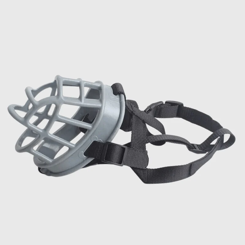 Muselière Panier Nylon Gris Grand Chien
