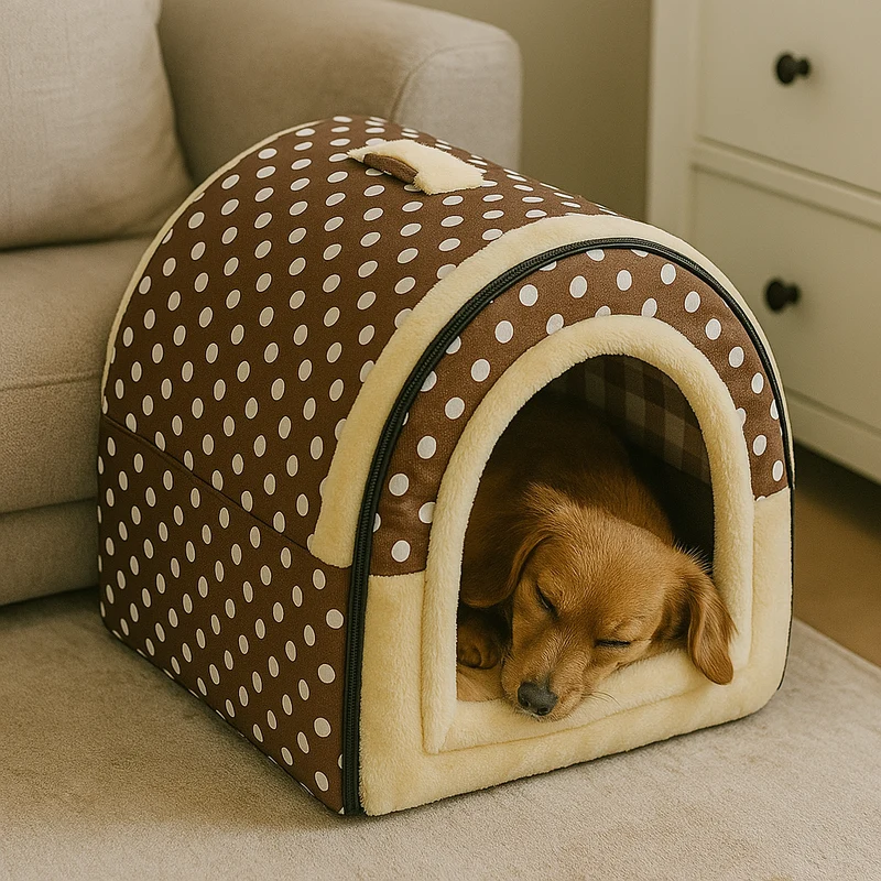 Niche Intérieur Design Chien Marron Pois