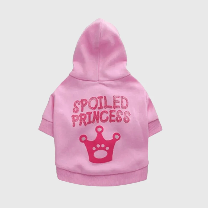 Pull Rose Princesse Couronne Chien