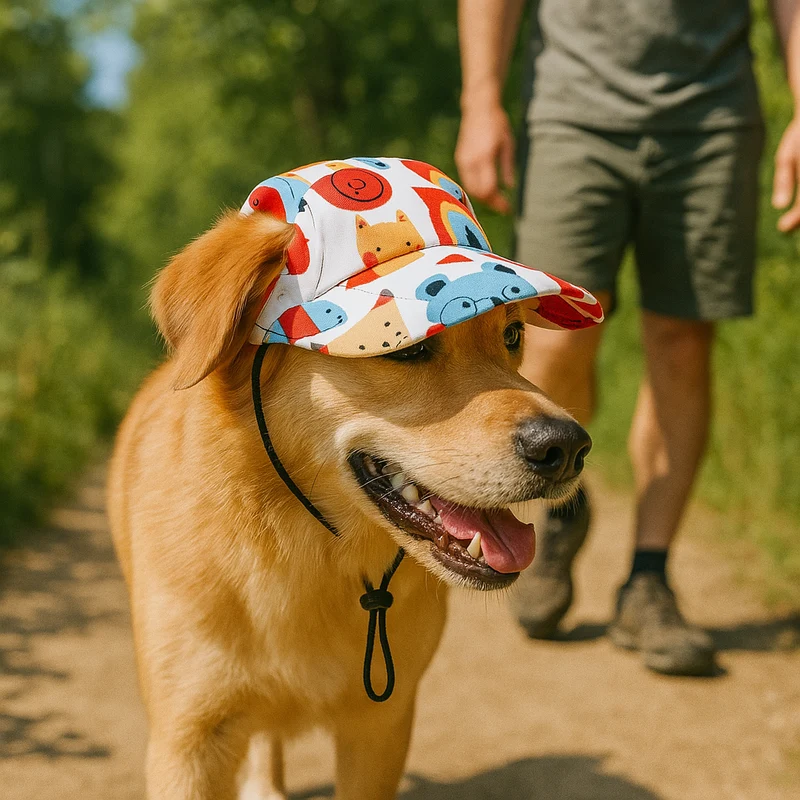 Casquette Anti-UV Chien Réglable Été