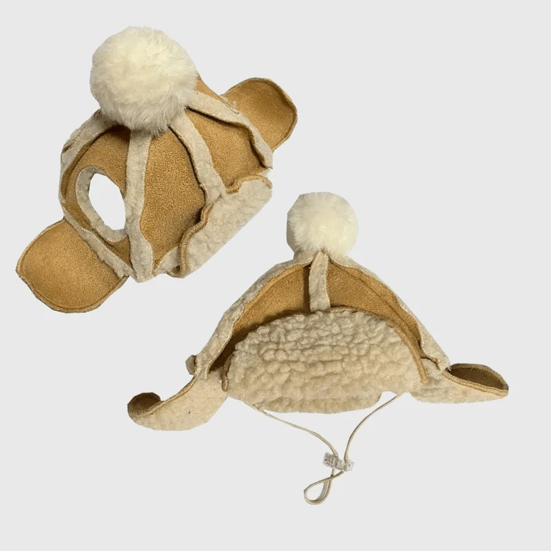 Casquette Laine Chien Kaki Hiver