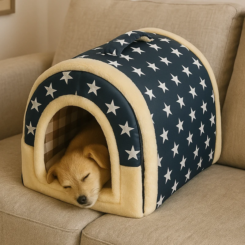 Niche Intérieure Chien Étoiles 3 Tailles