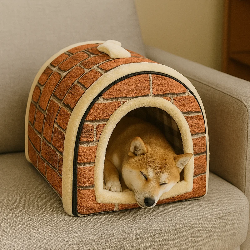 Niche Intérieure Design Chien Couleur Brique
