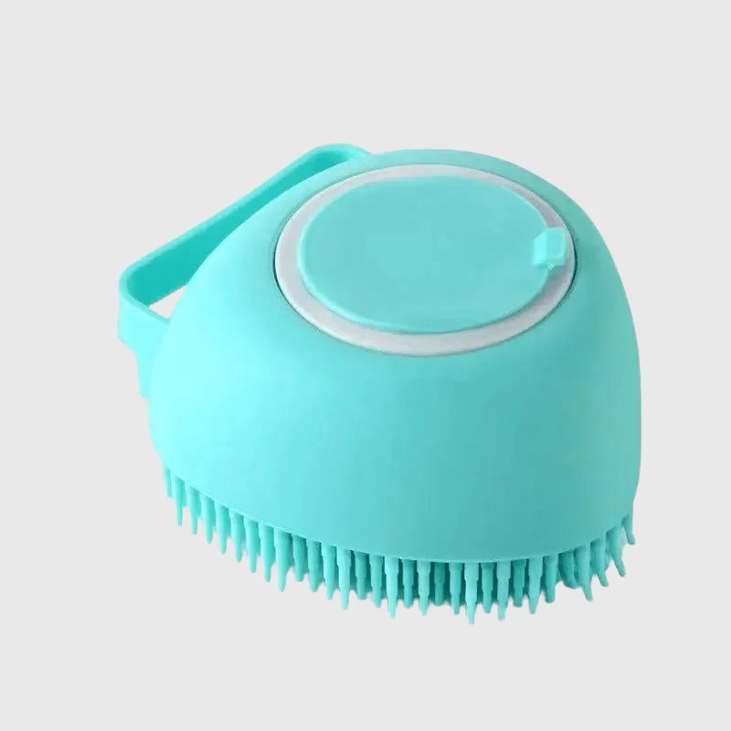 Brosse Bain Silicone Cœur Massage Chien
