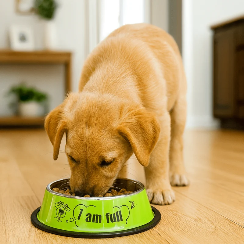 Gamelle Inox Antidérapante Design Chien Vert