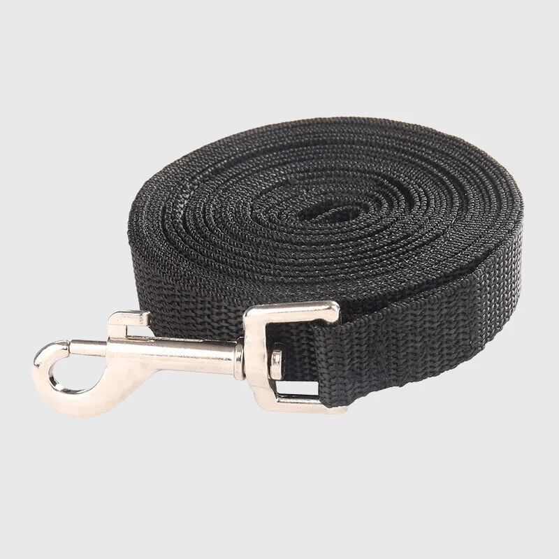 Laisse Nylon Renforcée Gros Chien Noir