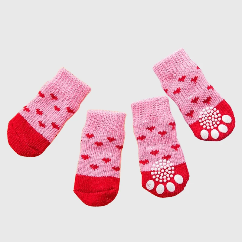 Chaussettes Antidérapantes Rose Chien Intérieur