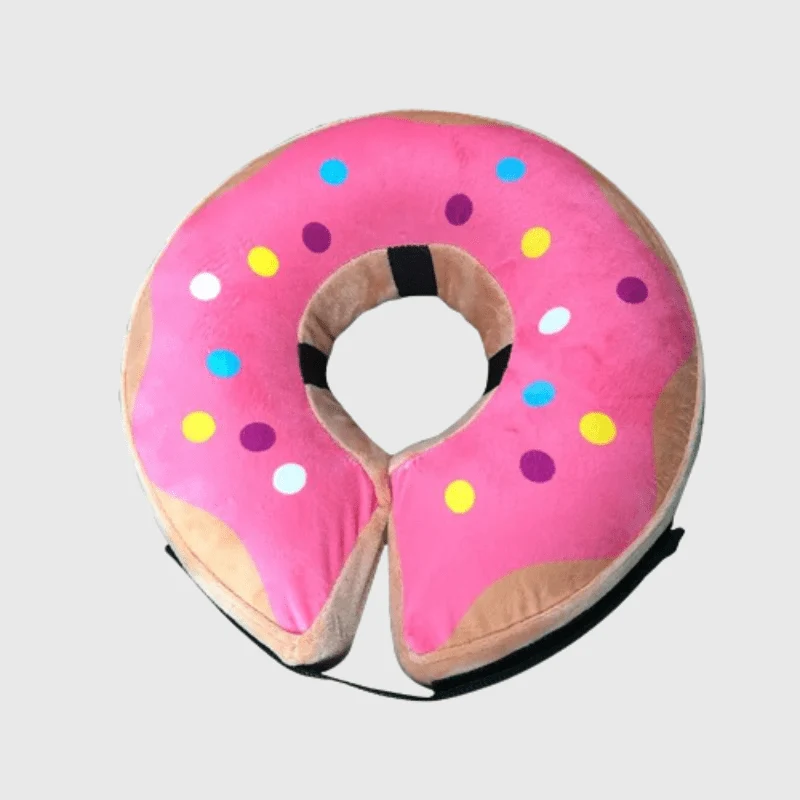 Collerette Donut Mousse Rose Post-Opératoire Chien