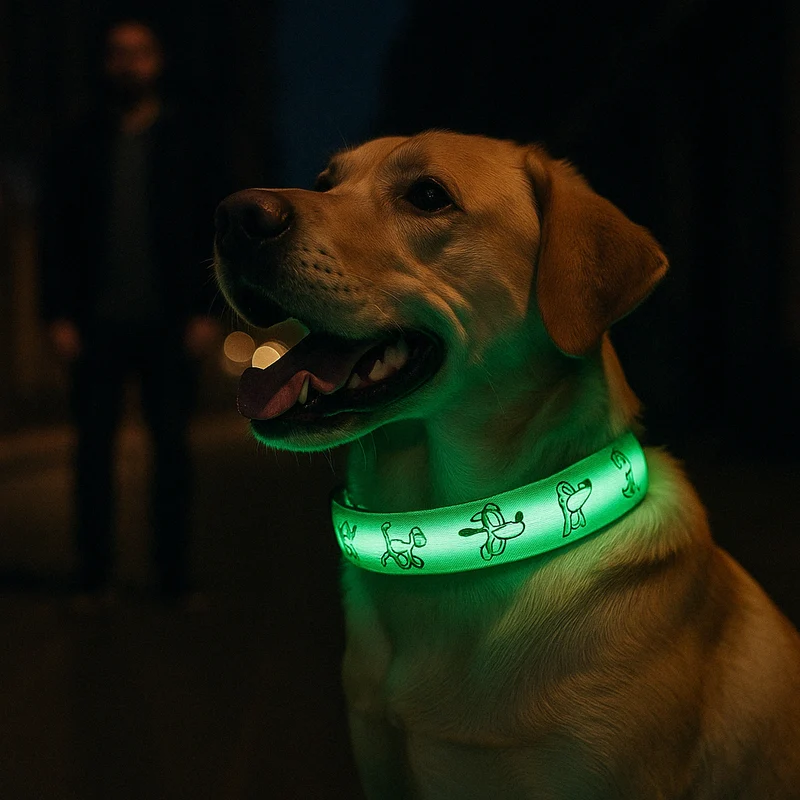 Collier Chasse Fluo Gros Chien Réglable