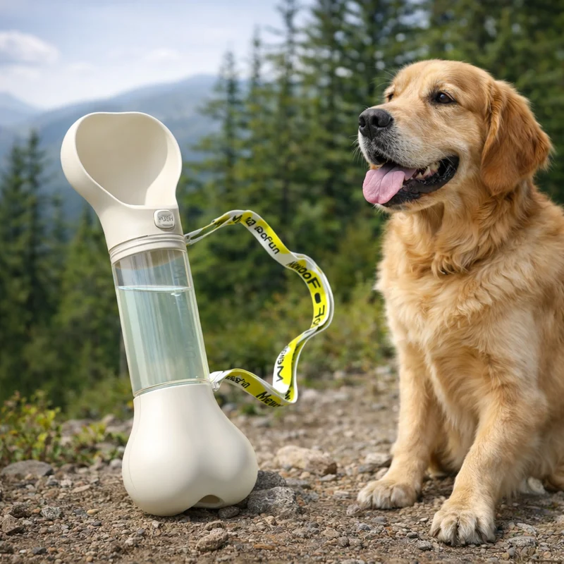 Gourde Portable Voyage Gamelle Intégrée Chien