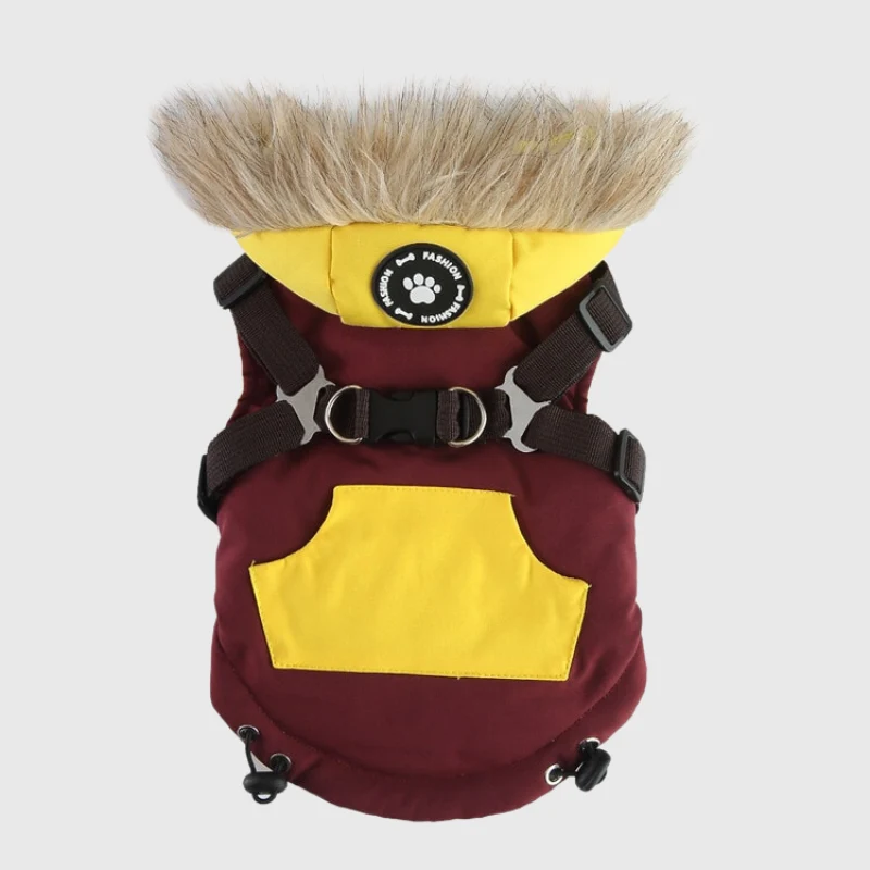 Manteau Hiver Harnais Intégré Gros Chien