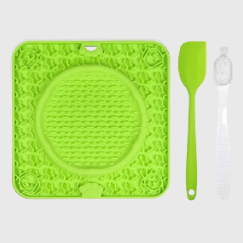 Tapis Fouille Silicone Carré Cuillère Brosse Chien