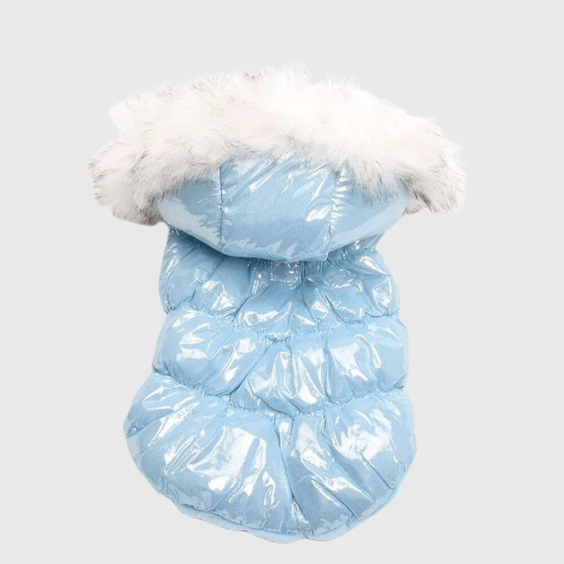Doudoune Capuche Fourrée Petit Chien Hiver