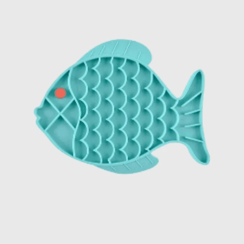 Tapis Léchage Silicone Poisson Anti-Stress Chien