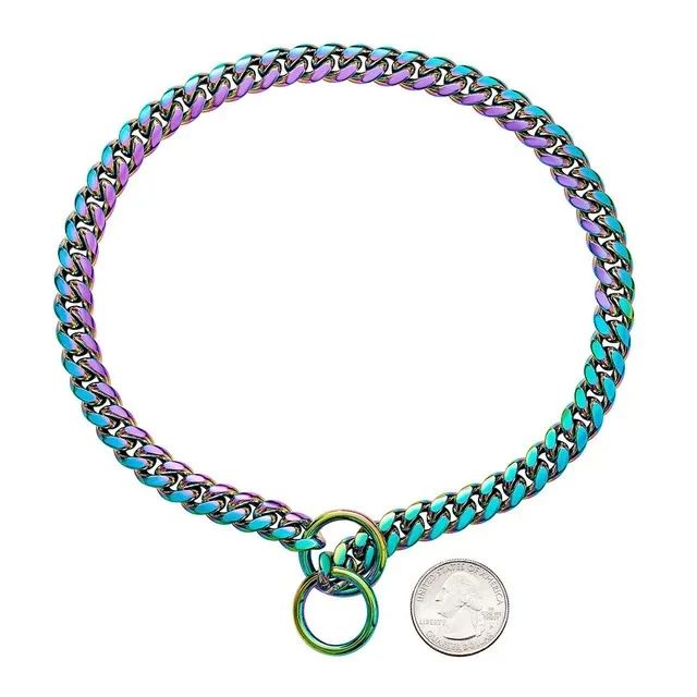 Collier pour chien en métal couleur