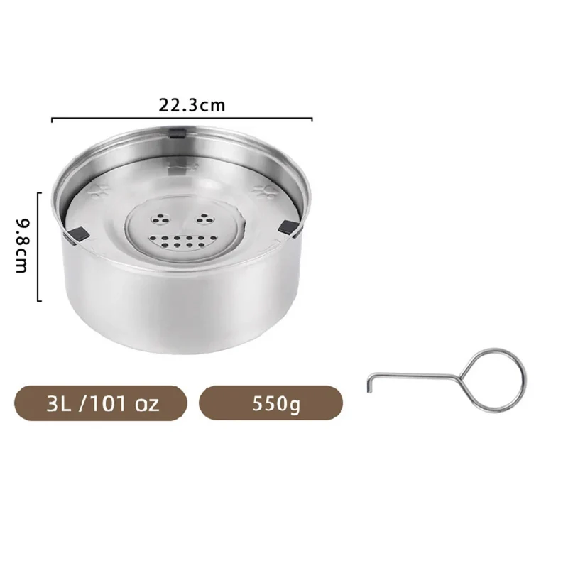 Gamelle Flottante Inox Anti-Éclaboussures Gros Chien