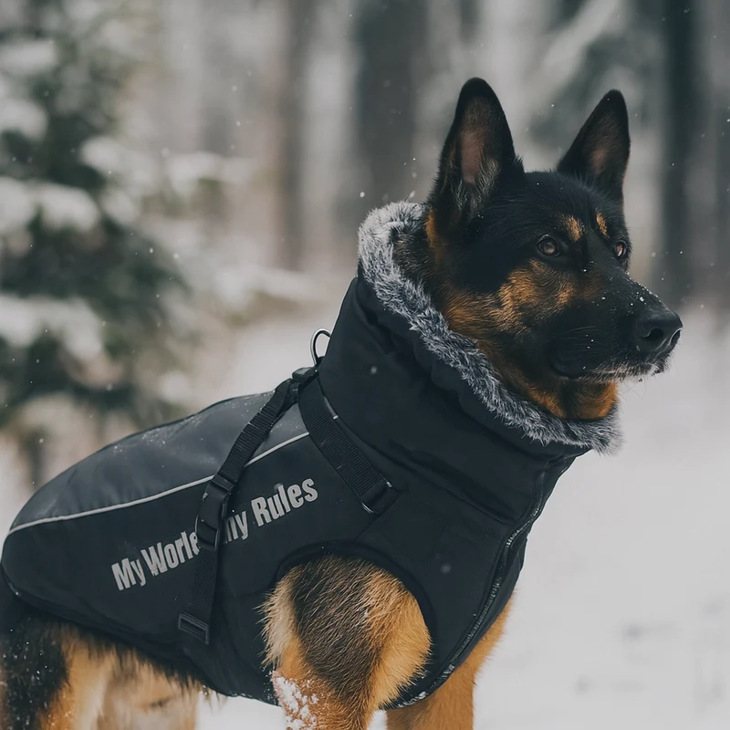 Manteau Imperméable Gros Chien Harnais Intégré XL-6XL