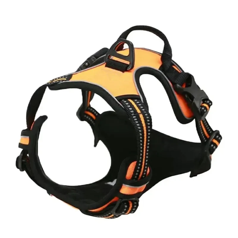 Harnais orange pour chien