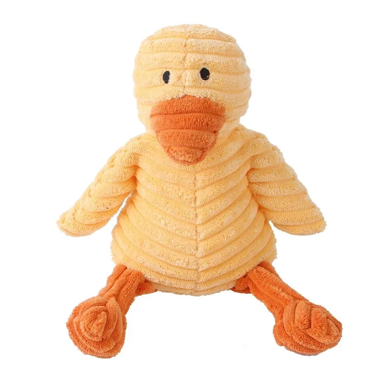 Peluche canard jaune pour chien