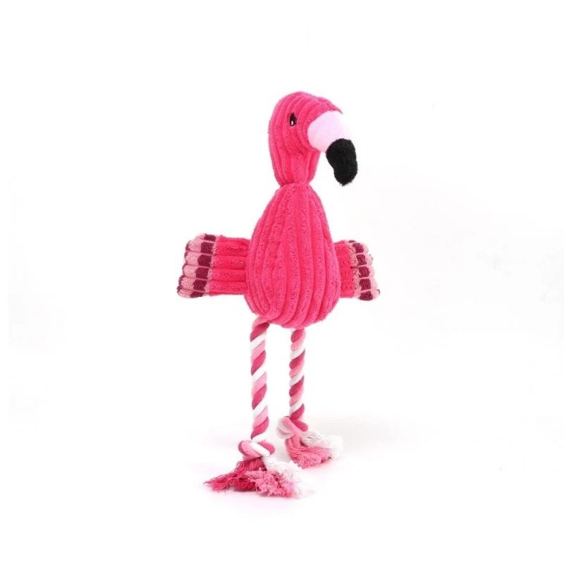 Peluche flamand rose pour chien