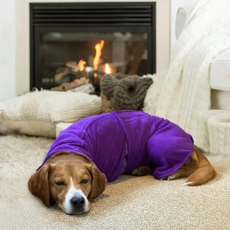 Peignoir microfibre chien
