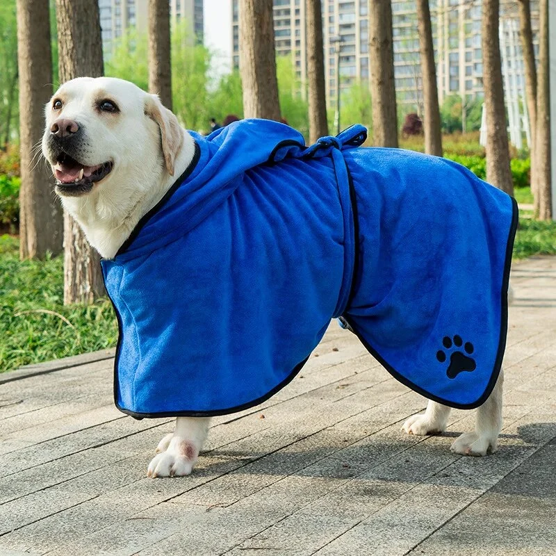 Peignoir chien ultra absorbant