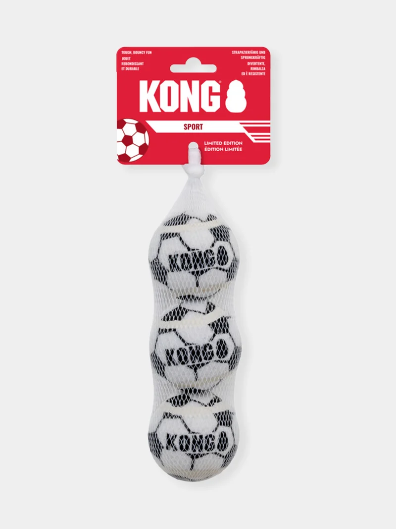 Balles de tennis Kong pour chien sans couineur - Edition supporter⚽