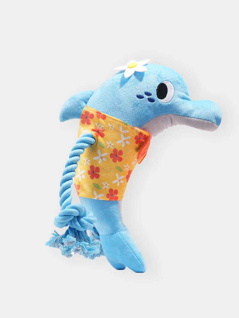 Peluche pour chien avec corde - Dauphin 🐬 - HugSmart