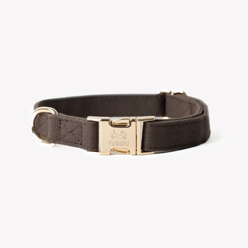 COLLIER EN TOILE - Marron