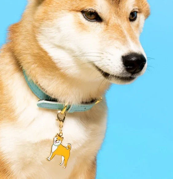 Porte-clé médaille chien Shiba – Espiègle & élégant