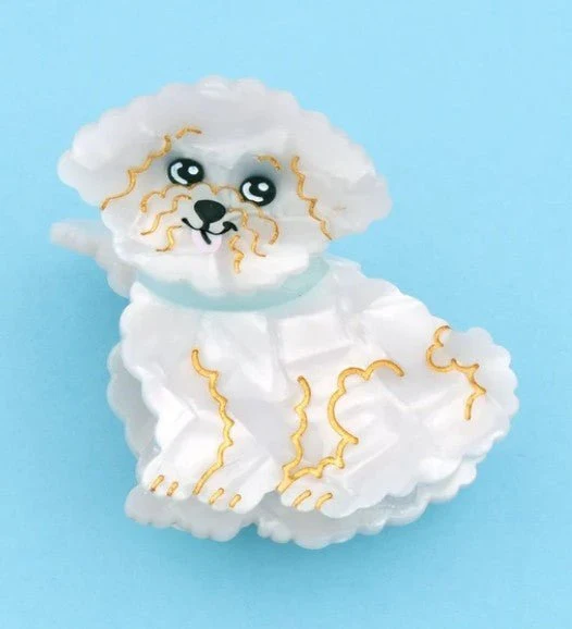 Pince à cheveux Bichon – L’accessoire craquant