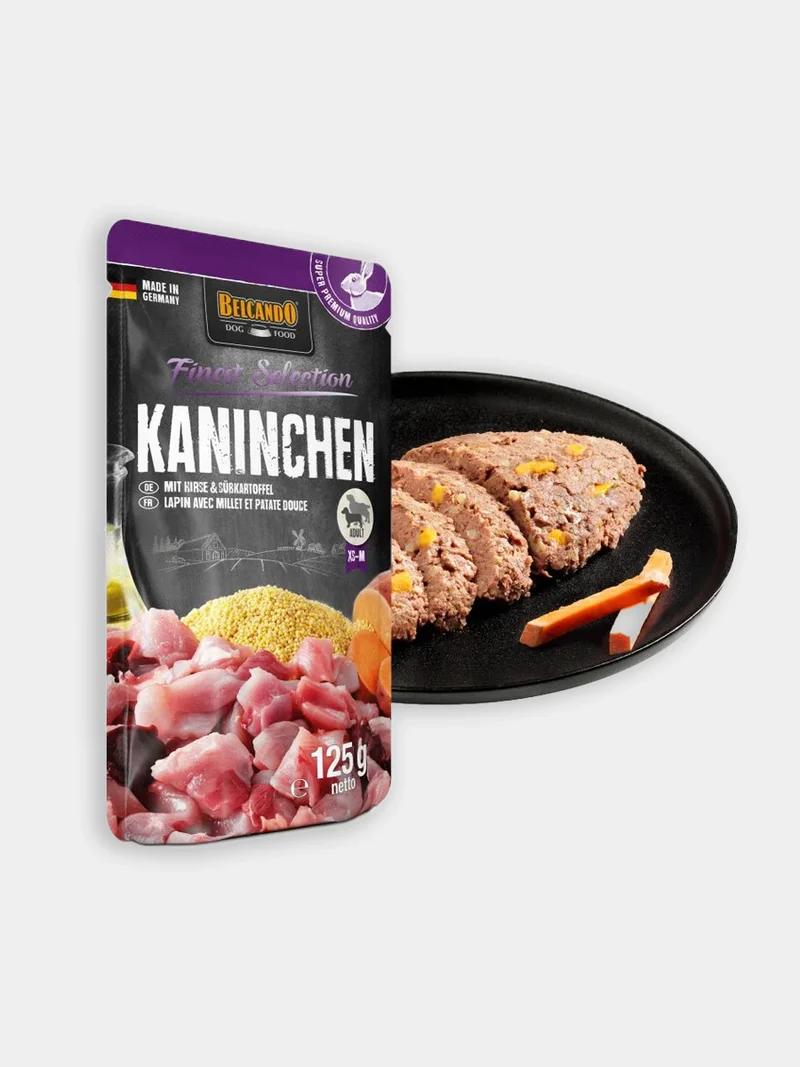 Topping pour chien - Finest Selection Recette Lapin 🐇 et patates douces - Belcando