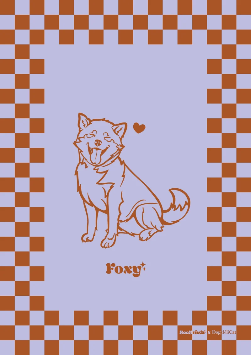 Affiche Shiba A4 – Foxy – BeeBrush (BeePop)
